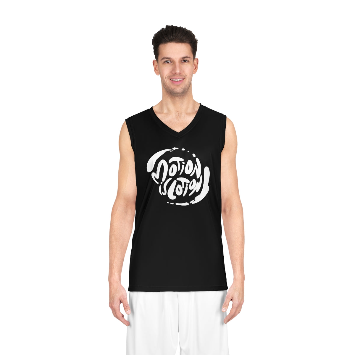 Motion Is Lotion Basketball Jersey - Black