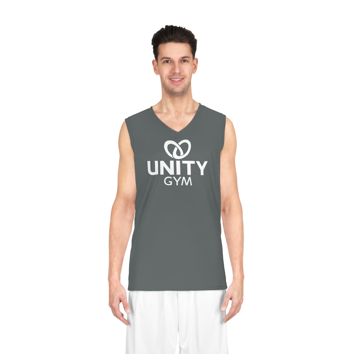 Logo Basketball Jersey - Grey